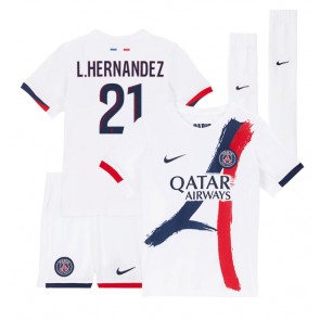 Paris Saint-Germain Lucas Hernandez #21 Gostujuci Dres za Dječji 2024-25 Kratak Rukavima (+ kratke hlače)